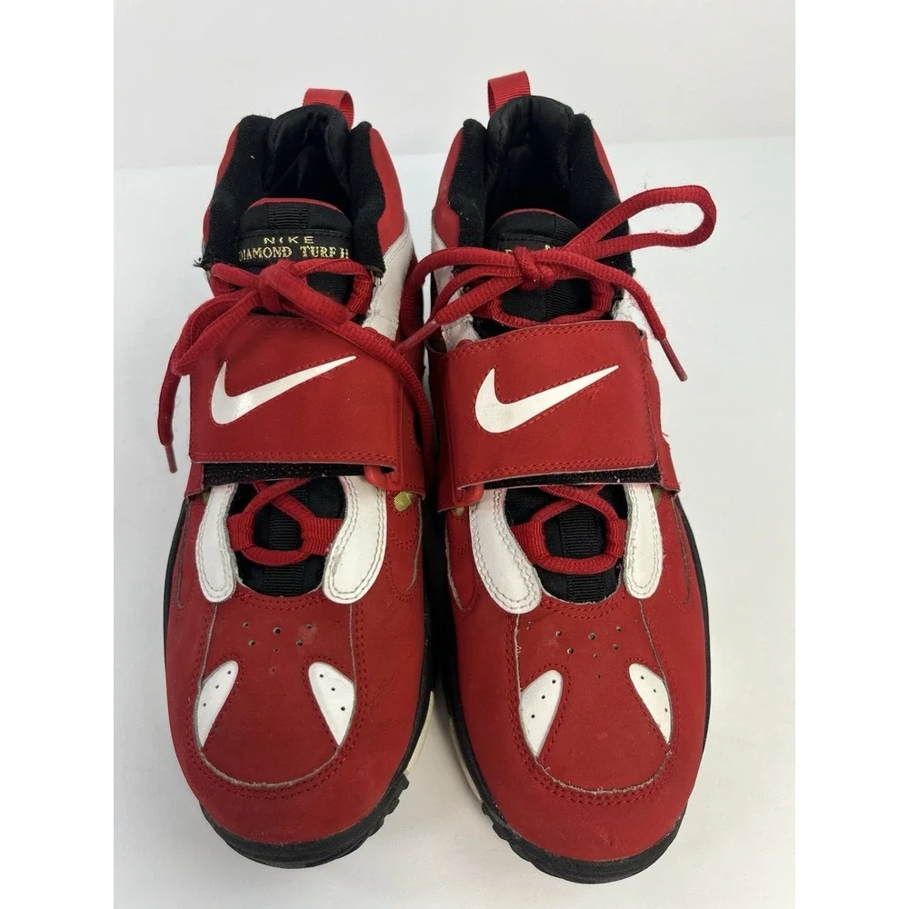 Nike Diamond Turf II Red/Gold Basketball Shoes 488294-600 Kid 7Y Women 8.5